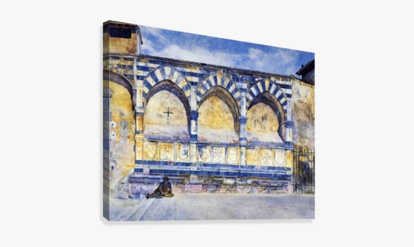 The Three Arches Of Santa Maria Novella Canvas Print - Santa Maria Novella Paintings, transparent png download