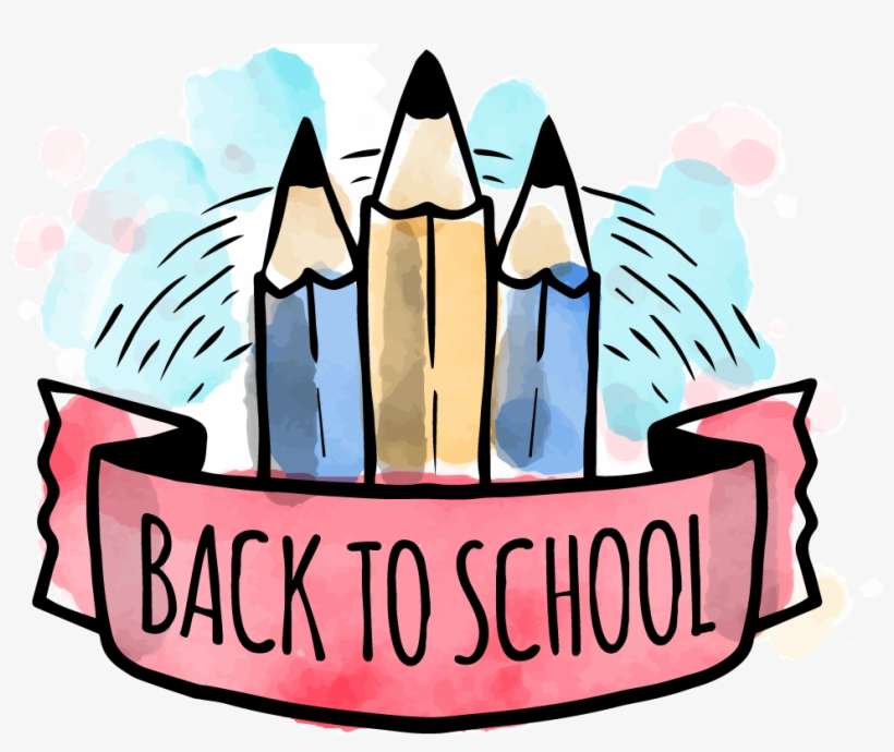 Facebook Icon Vector Library - First Day Of School Watercolor, transparent png download