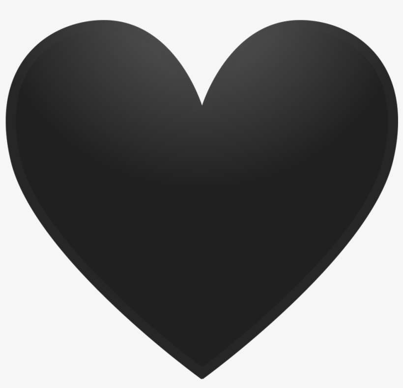 Black Heart Icon - Emoji, transparent png download