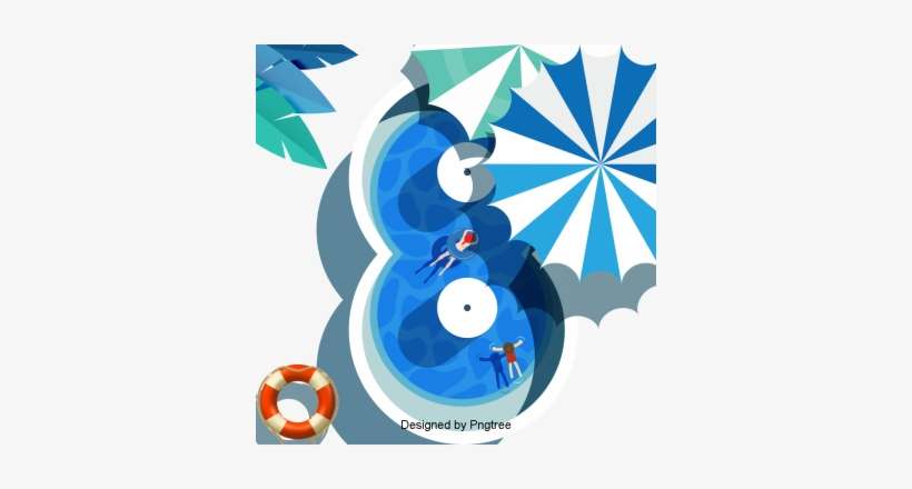 Beautiful Cartoon Lovely Hand-painted Summer Seaside - Portable Network Graphics, transparent png download