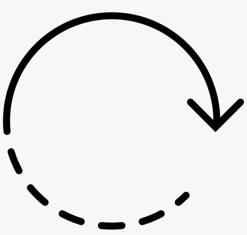 Rotating Arrow With Dotted Lines Comments - Linea De Puntos Curva, transparent png download