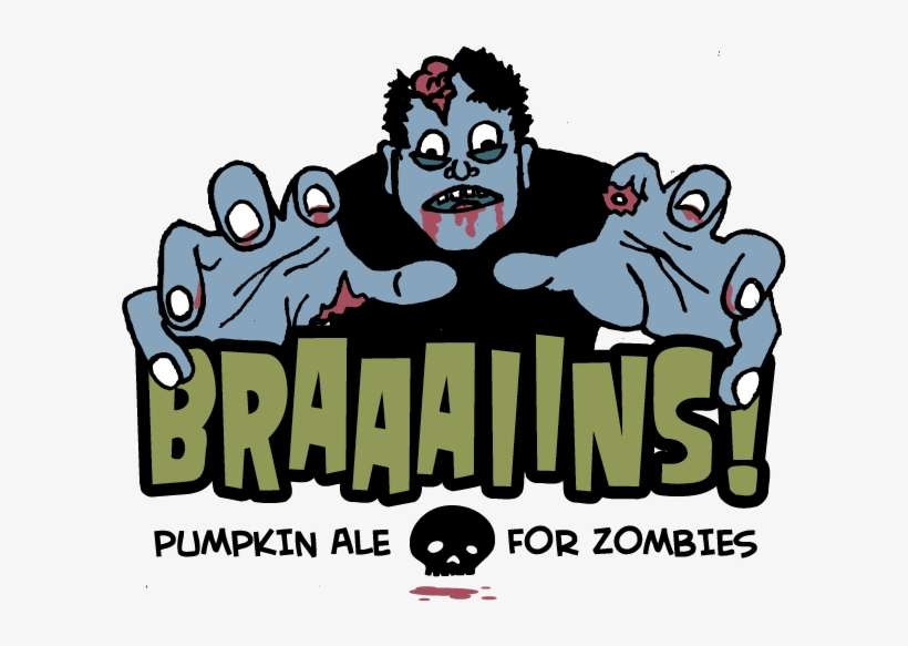 Pumpkin Ale For Zombies Spring House Brewing Co - Braaaiins! - Spring House Brewing Company, transparent png download