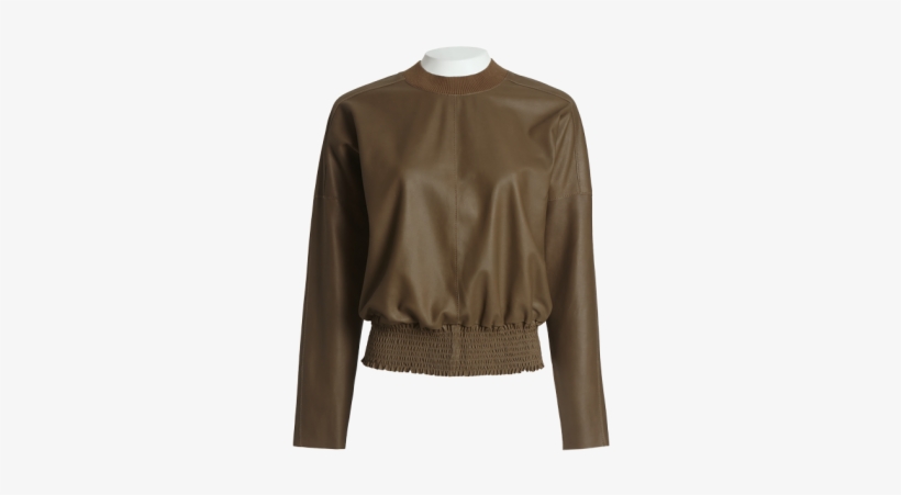 Leather Pullover Jacket - Sweatshirt, transparent png download