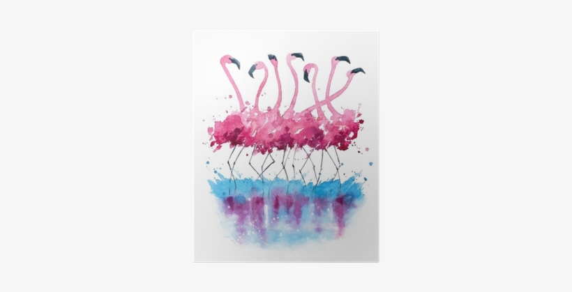 Watercolor Flamingos, transparent png download