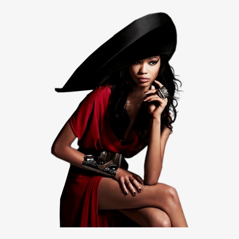 Black Fashion Model Png Picture - Black Model In Red, transparent png download
