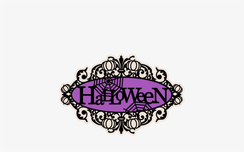 Halloween Title Svg Scrapbook Cut File Cute Clipart - Purple Halloween Frame Png, transparent png download