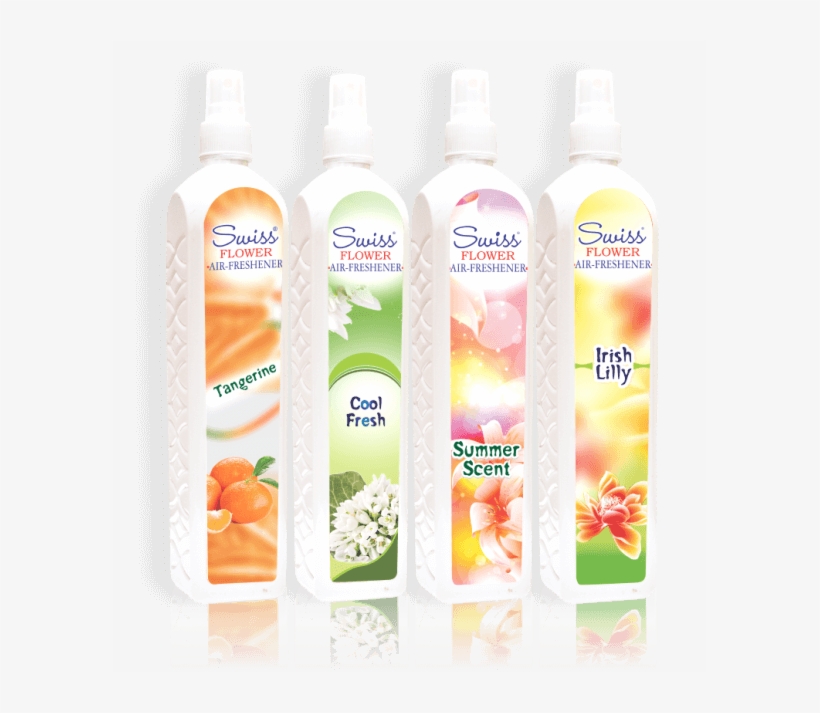 Swiss Flower Liquid Air Freshener Comes In Four Premium - Plastic Bottle, transparent png download