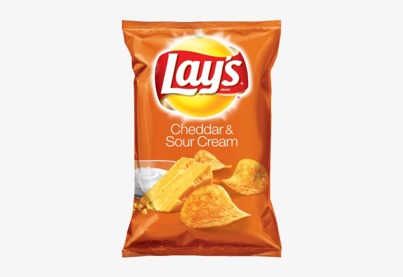 Lay's® Cheddar & Sour Cream Flavored Potato Chips - Lays Cheddar And Sour Cream, transparent png download