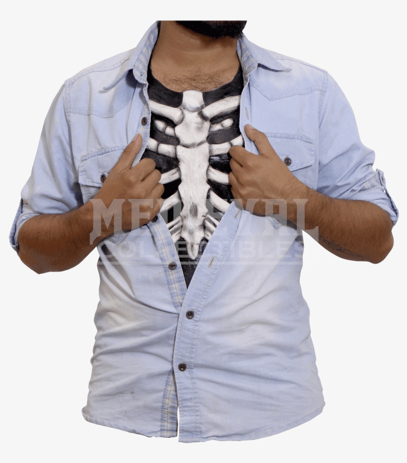 White Ribcage Chest Piece - Costume, transparent png download