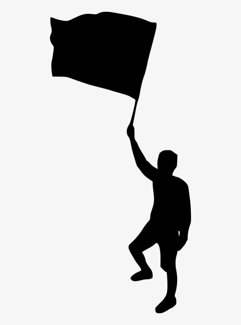 Free Png Person With Flag Silhouette Png Images Transparent - Flag Silhouette Png, transparent png download