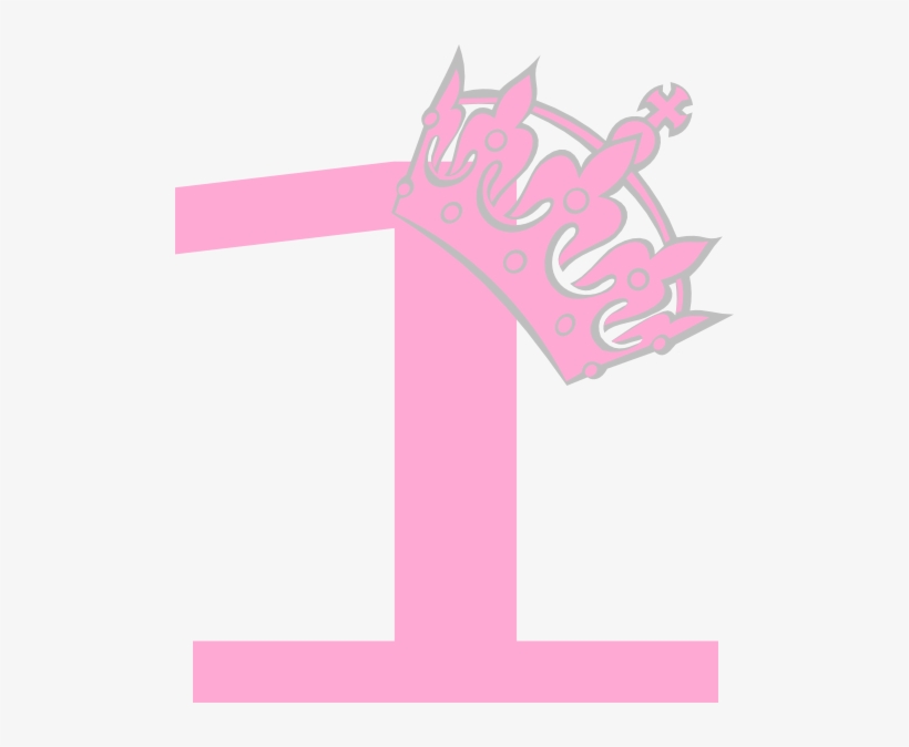 Pink Tiara Clip Art At Clker Com Vector Clip Art Online - Pink Number 1 Clipart Png, transparent png download