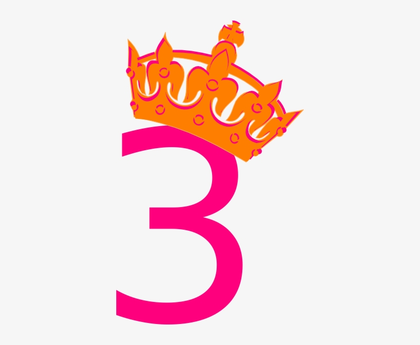 Pink Tilted Tiara And Number - Number 2 In Pink, transparent png download