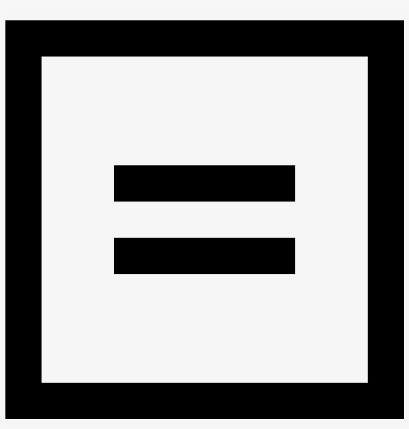 Equality Symbol Black And White - Icon Data, transparent png download