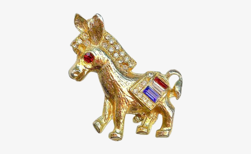 Vintage 1960's Red White Blue Patriotic Democrat Donkey - Figurine, transparent png download