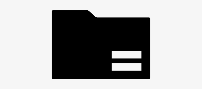 Black Folder Interface Symbol With Equal Sign Vector - Sinal De Igual Branco, transparent png download