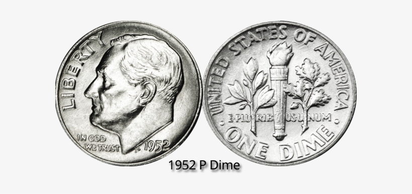 Dime Png File - 1952 Roosevelt Dime, transparent png download