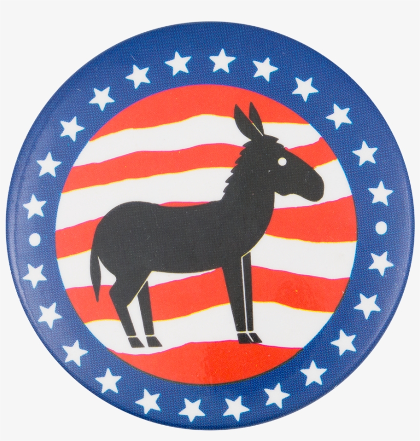 Donkey With Stars And Stripes Political Button Museum - American Helicopter Society Logo, transparent png download