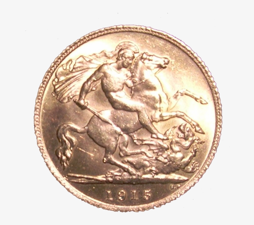 1915 Half Sov Reverse - Corona Moneta, transparent png download