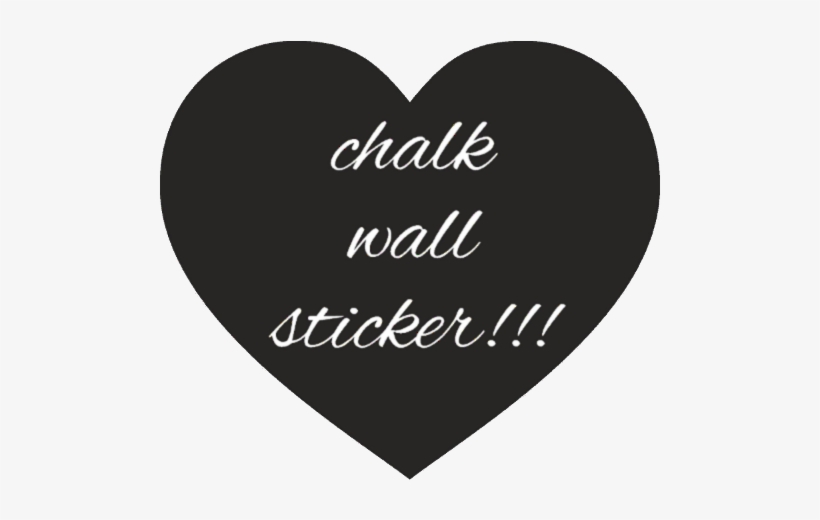 Heart Shape Chalkboard Sticker Wall Art - Memory Of Whitney Houston, transparent png download