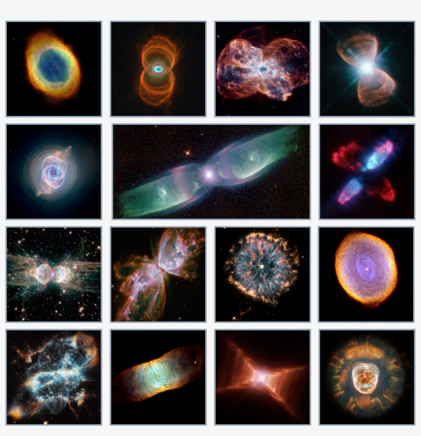 Collage Of Hubble Views Of Planetary Nebulas - Hubble Space Collage, transparent png download