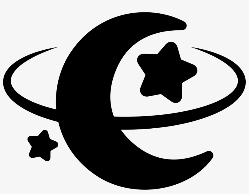 Space Shapes Of The Moon With Stars Comments - Shape, transparent png download