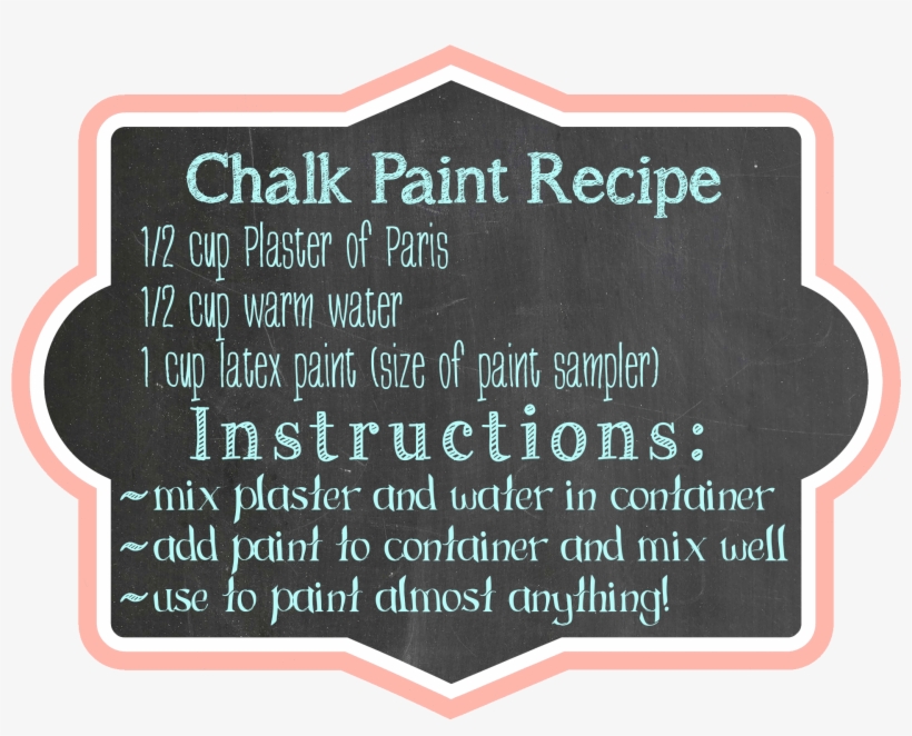 Chalk Paint Recipe - Homemade Chalk Paint, transparent png download