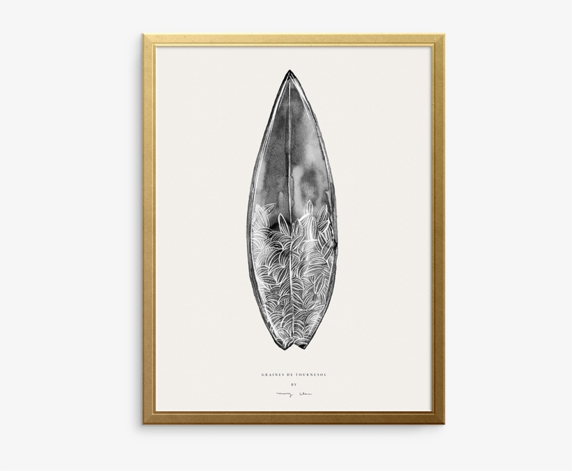 A Vertical/portrait Gold Frame Contains An Art Print - Tranquility Wall Art, transparent png download
