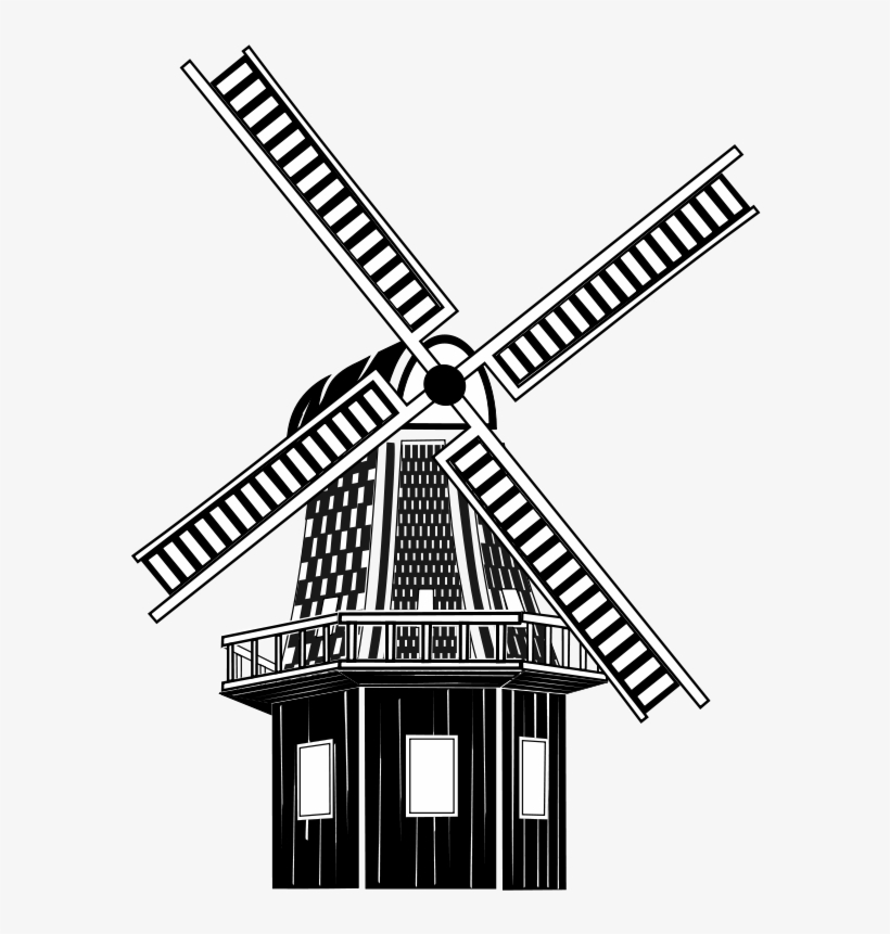 Clip Art Freeuse Stock Clip Art At Clker Com Vector - Windmill Transparent, transparent png download