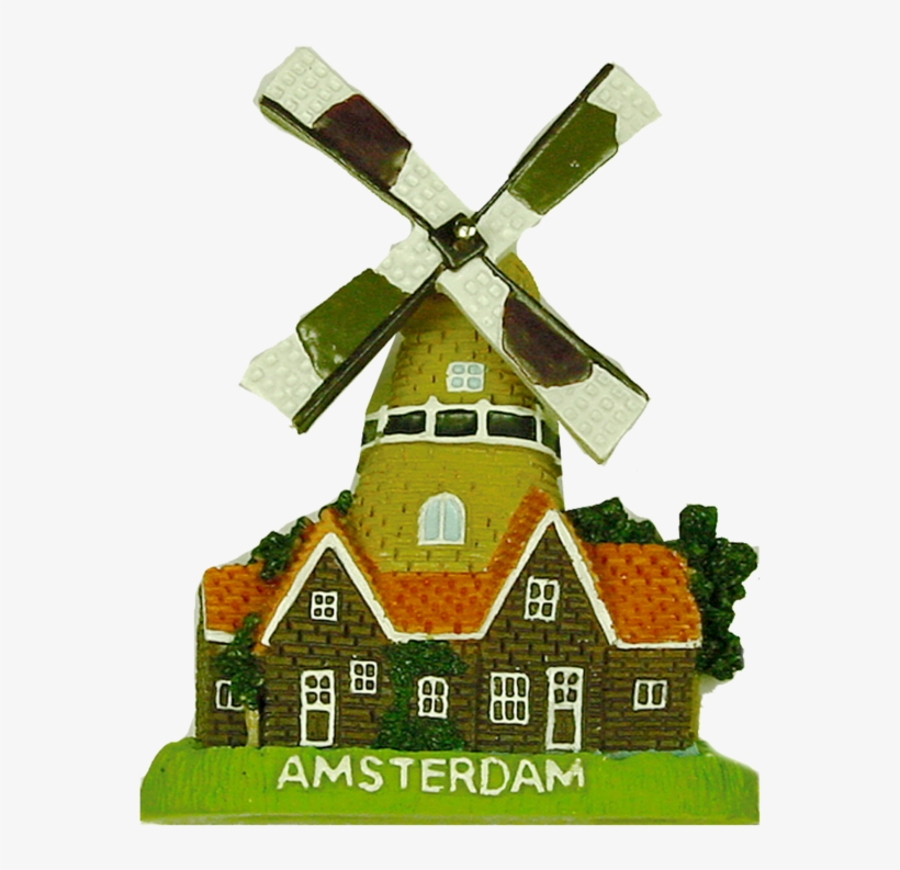 Magnet Windmill Amsterdam - Windmill, transparent png download