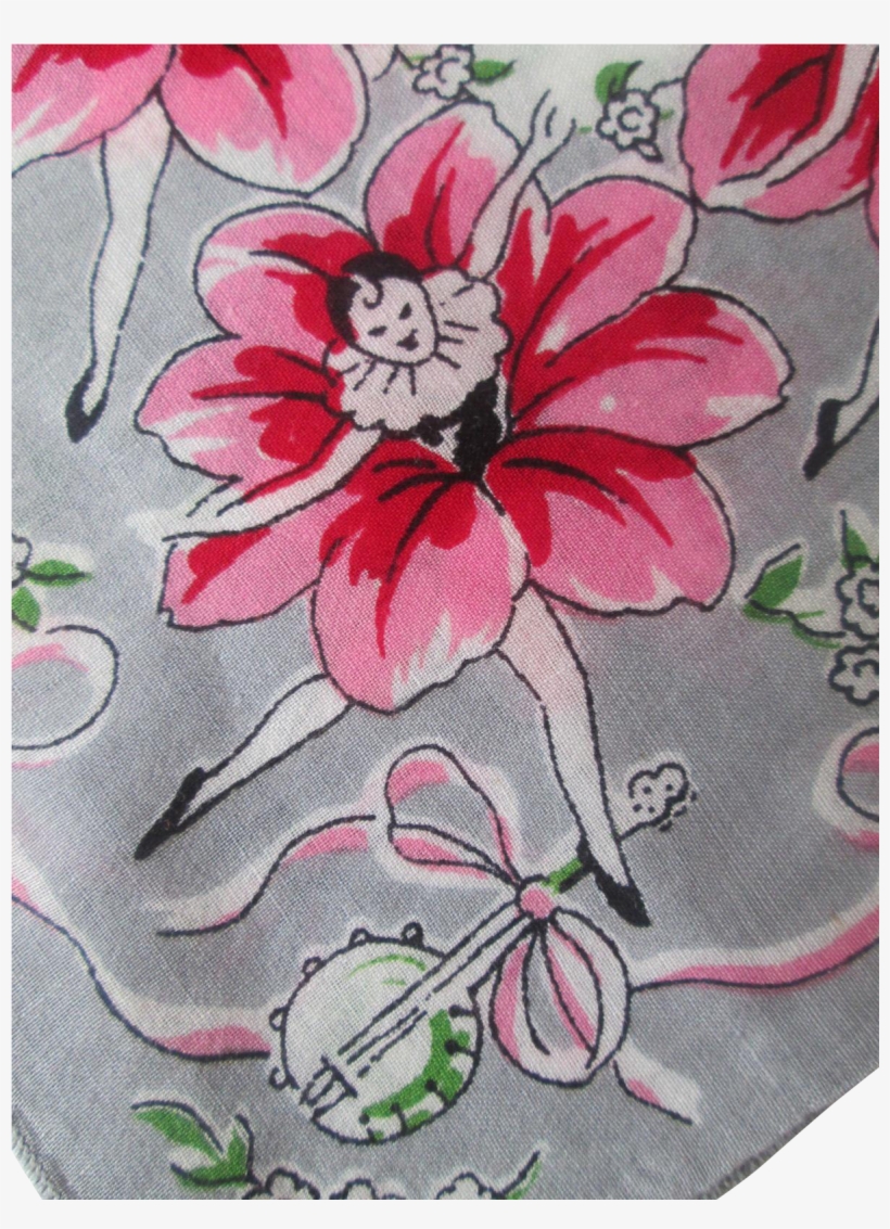 Hanky Hankie Vintage 1950s Flower Doll Ballerina Musical - Chrysanths, transparent png download