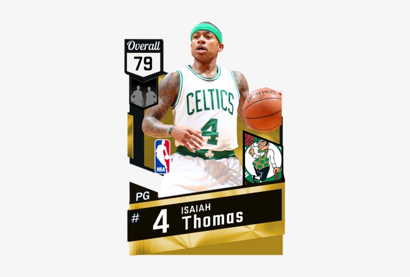 Isaiah Thomas Gold Card - Jaylen Brown Overall 2k18, transparent png download