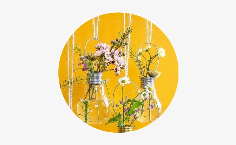 Floral Yes Yellow Aesthetic Yellowaesthetic Floral - Yellow Green And White Aesthetic, transparent png download