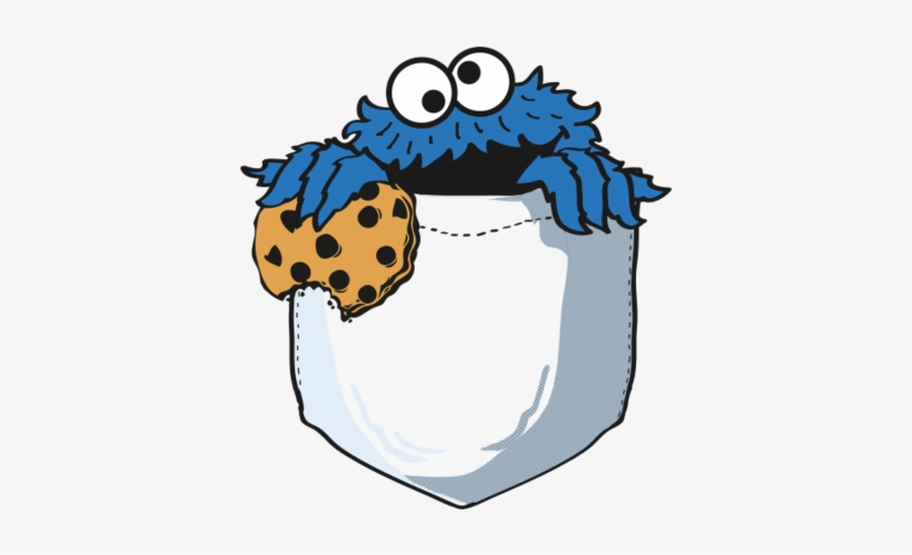 Crumbs In My Pocket - Cookie Monster Flat Vector, transparent png download