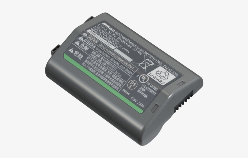 Nikon En El18b Rechargeable Lithium Ion Battery - Nikon En El18a Rechargeable Li Ion Battery, transparent png download