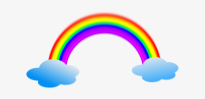 Red, Green, Cloud, Blue, Yellow, March, Purple, Clouds - Small Picture Of A Rainbow, transparent png download
