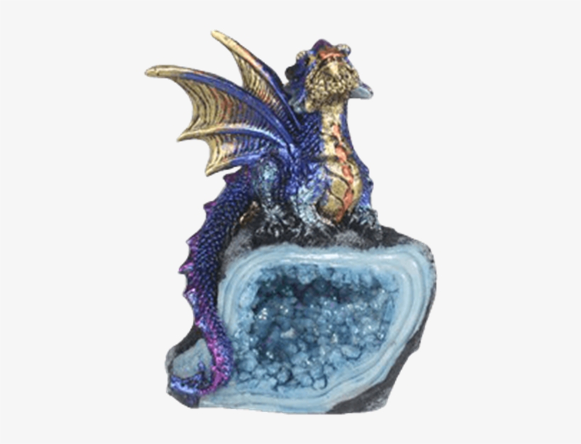 Blue Dragon Crystal Statue - Dragon Crystal Statue, transparent png download