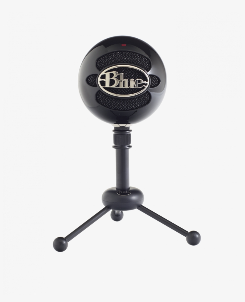 Microphones Snowball Glossy Svart - Blue Snowball Mic Black, transparent png download