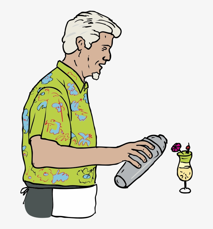 Tiki Bartender Martin Duus - Bartender Clipart Transparent, transparent png download