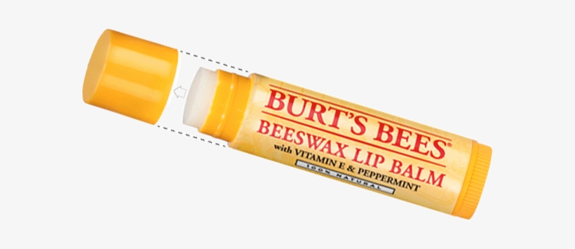 The Cap & Tube - Burt's Bees - Lip Shimmer Rhubarb - 0.09 Oz., transparent png download