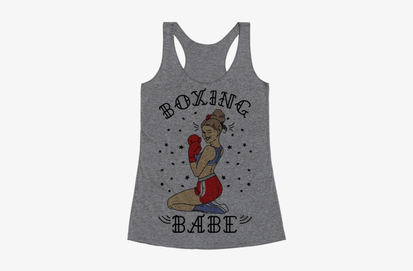Boxing Babe Racerback Tank Top - Get In Loser We Re Going Probing, transparent png download