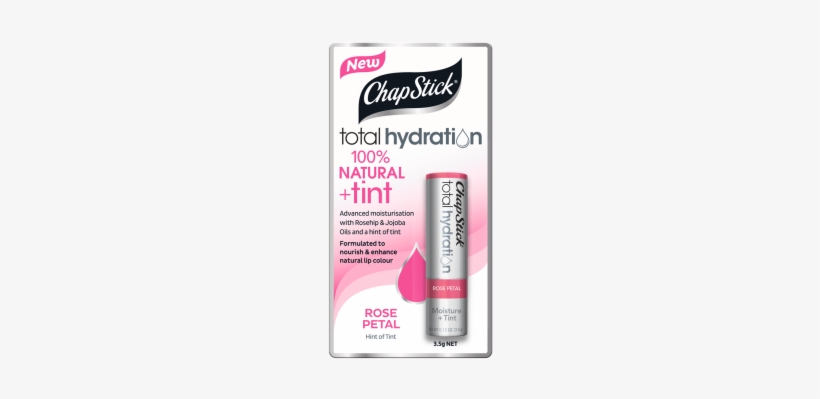 Chapstick Total Hydration 100% Natural + Tint Rose, transparent png download
