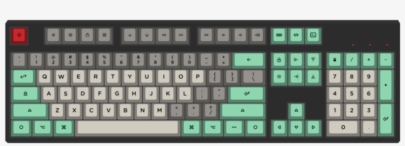 Seaside Mac By Hmh 104-key Custom Mechanical Keyboard - Glorious Pc Gaming Race Mechanical Keyboard Keycaps, transparent png download