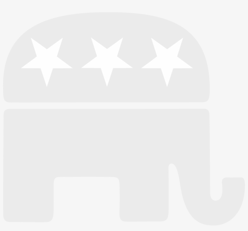 Republican Elephant Light Grey - Elephant, transparent png download