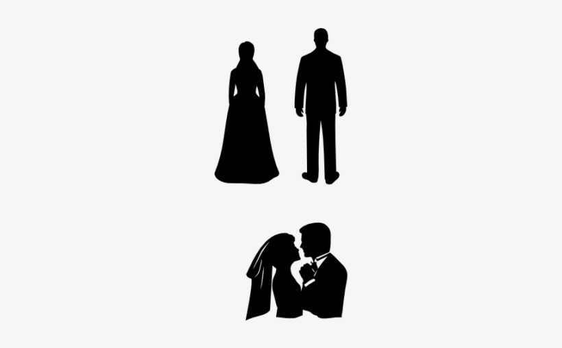Bride Head Silhouette Experience Your Orbride And Groom - Bride And Groom Silhouette, transparent png download
