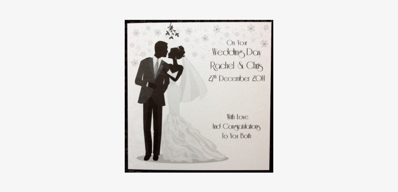 Luxurious Winter Wedding Card - Wedding Cards Bride And Groom, transparent png download