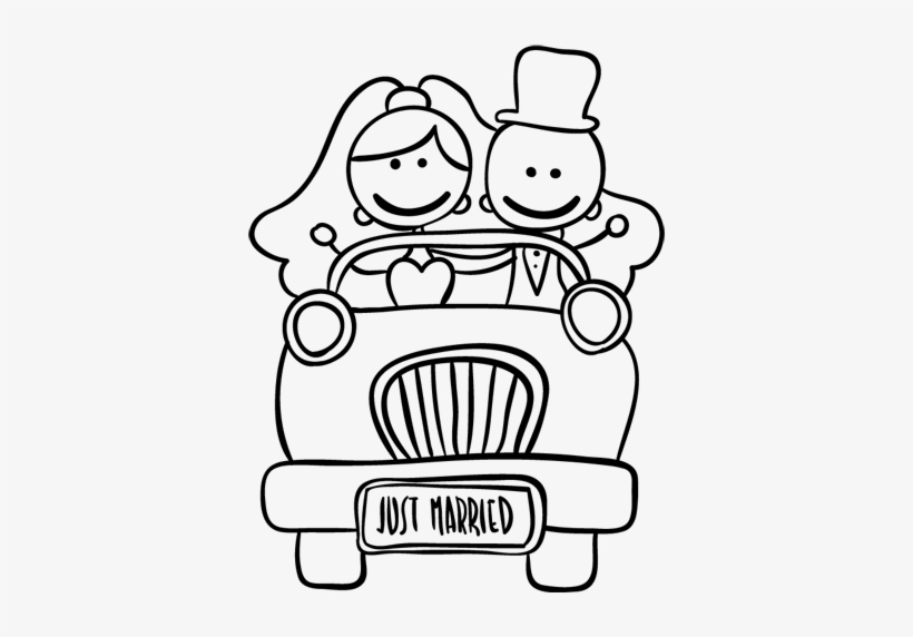 Dibujos De Casados - Just Married Svg, transparent png download