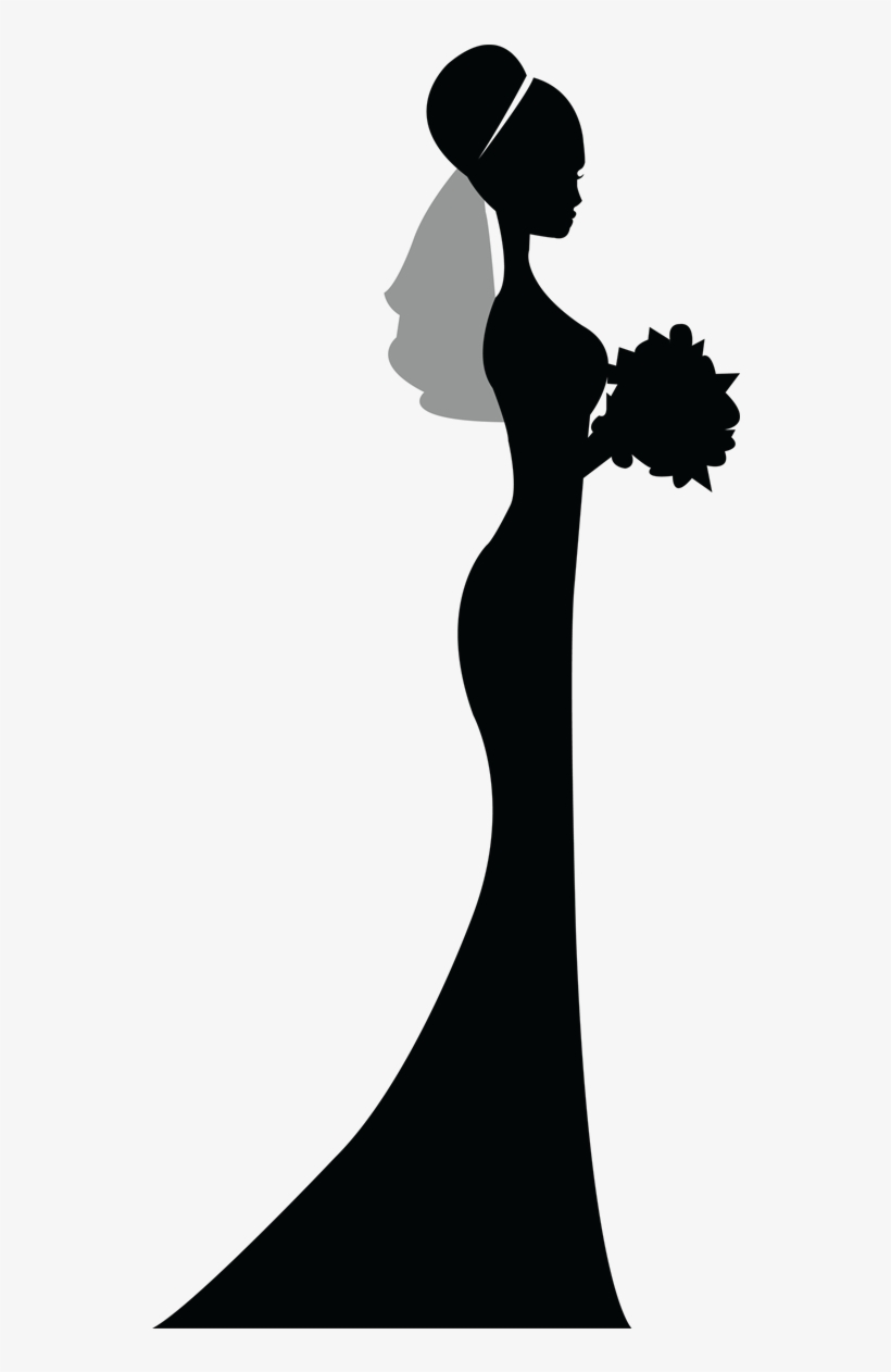 Vintage Bride Silhouette Png - Bride Head Silhouette, transparent png download