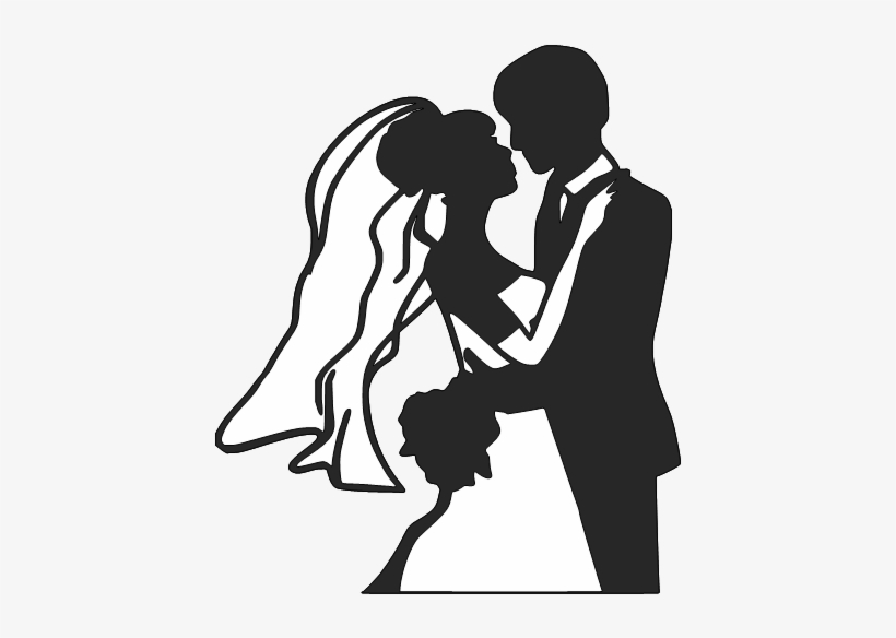 Wedding Bride And Groom - Wedding Dance Drawing Silhouette, transparent png download