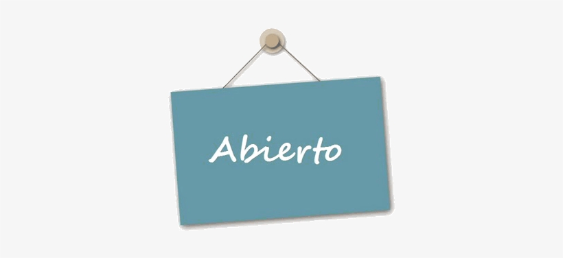 Cartel Abierto - Sign, transparent png download