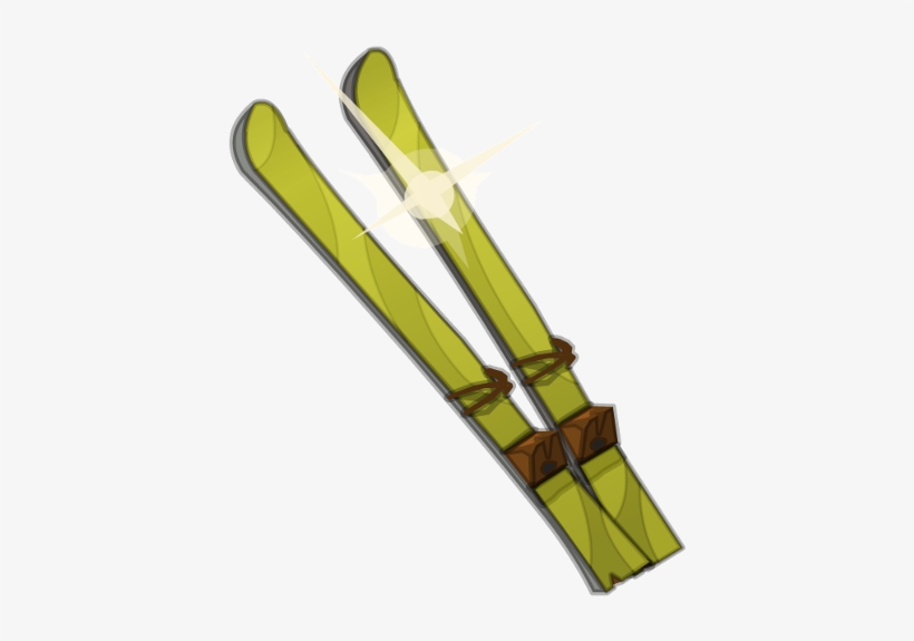Pair Of Disposable Rustic Skis - Pair Of Skis Png, transparent png download